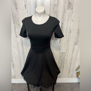 Black flare dress